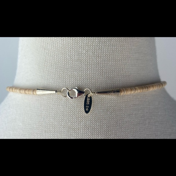 Turquoise Nugget And Heishi Shell Bead Sterling - Picture 9 of 11